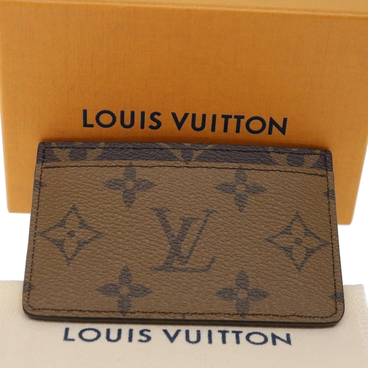 Louis Vuitton Monogram Reverse Porte Cartes Simple Card Case
