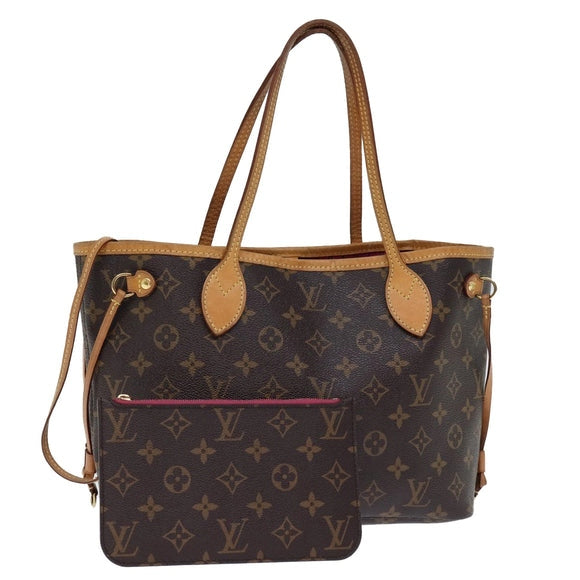 Louis Vuitton Monogram Neverfull PM Tote Bag with Accessory Pouch