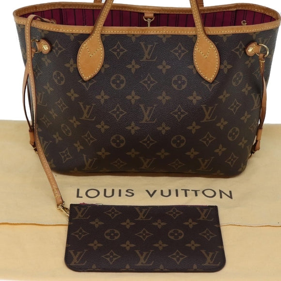 Louis Vuitton Monogram Neverfull PM Tote Bag with Accessory Pouch