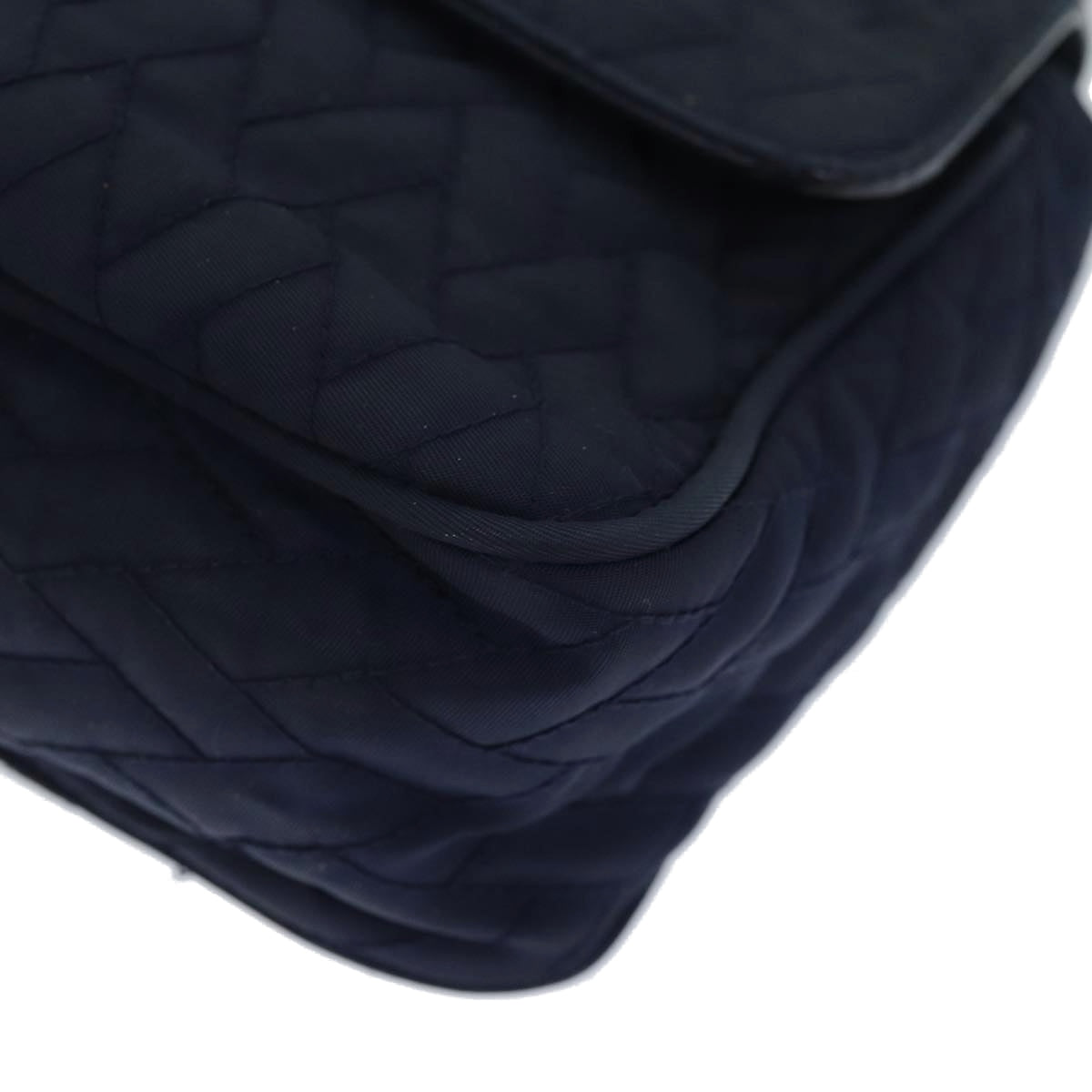 PRADA Chain Shoulder Bag Nylon Navy