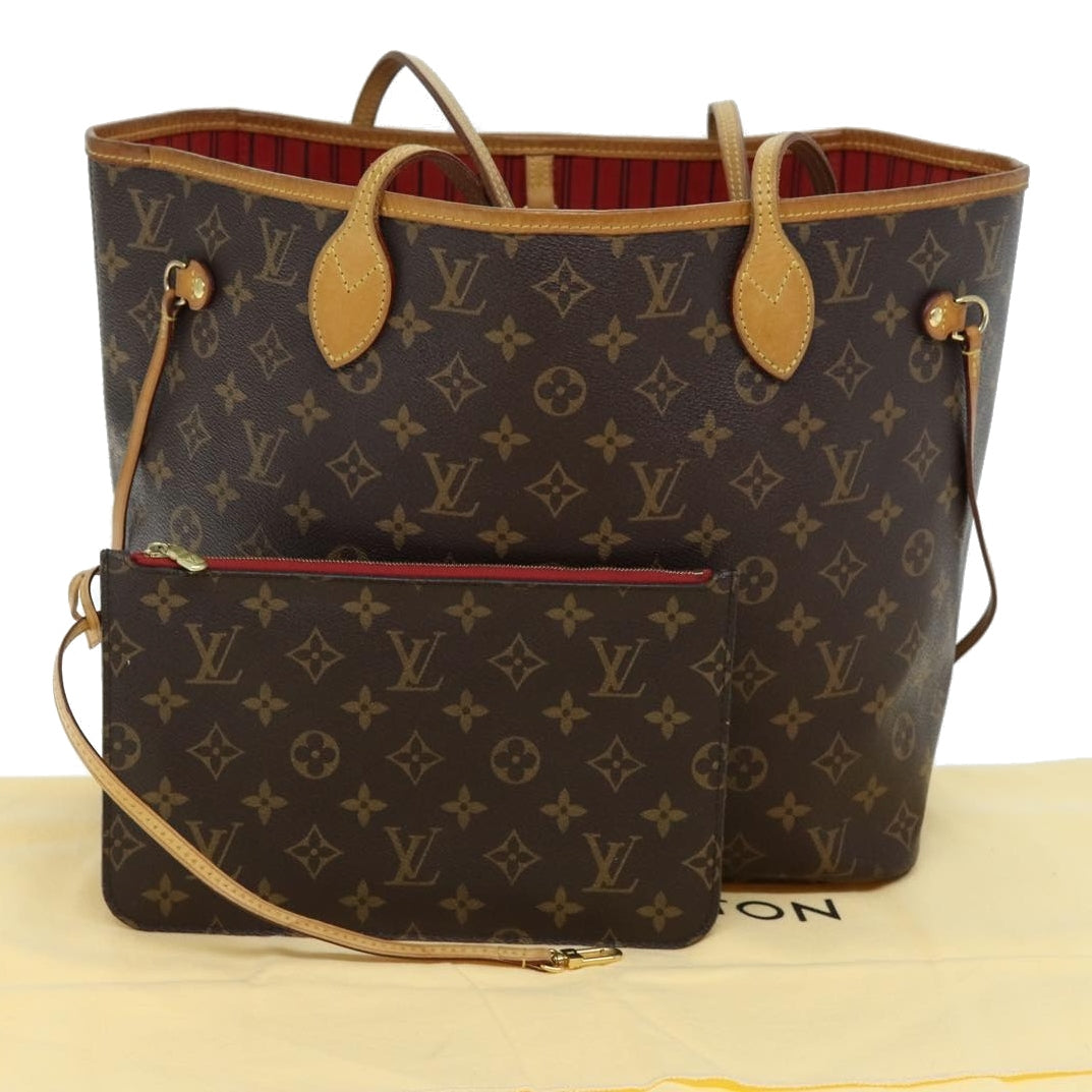 Louis Vuitton Monogram Neverfull MM Tote Bag with Accessory Pouch