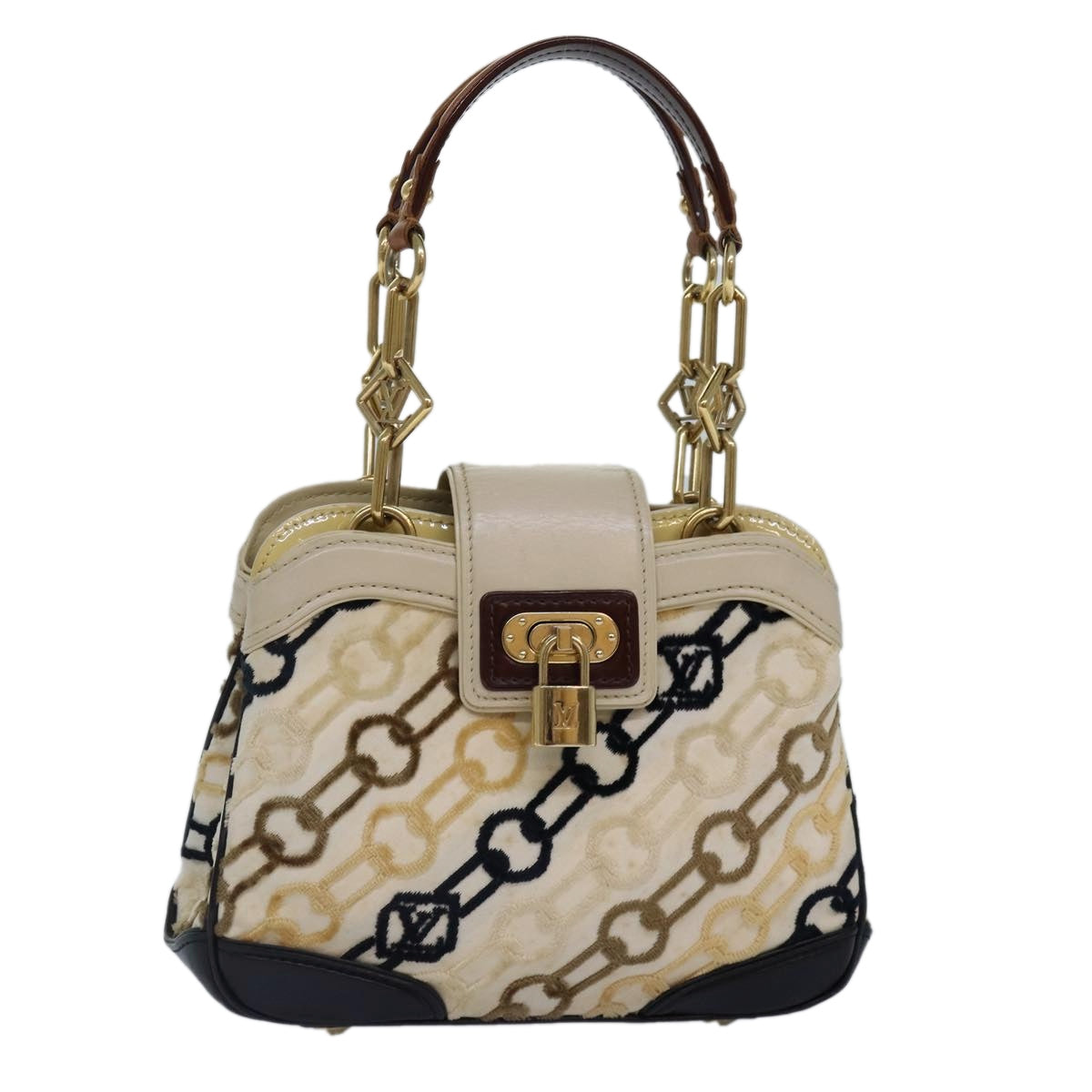 Louis Vuitton Monogram Charm Pochette Lover Hand Bag Ivory