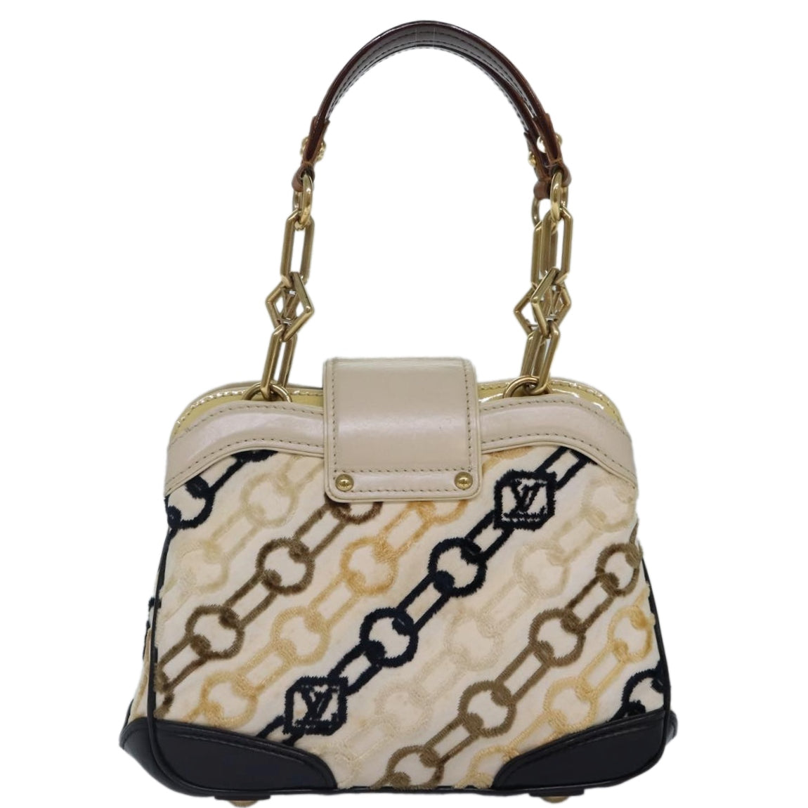 Louis Vuitton Monogram Charm Pochette Lover Hand Bag Ivory