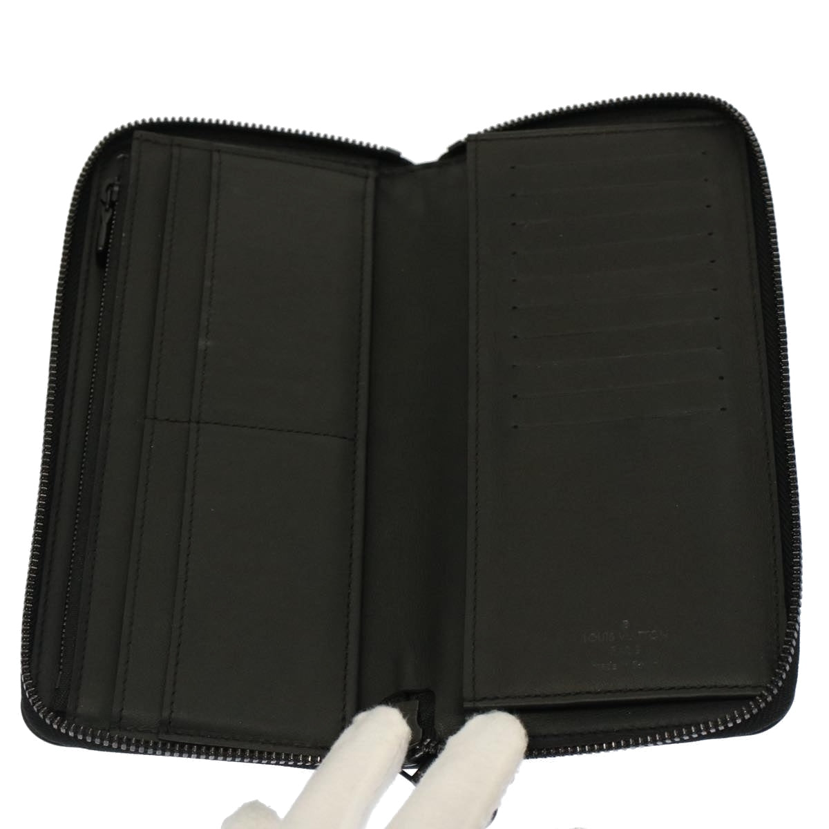 Louis Vuitton Monogram Shadow Zippy Wallet Vertical Black