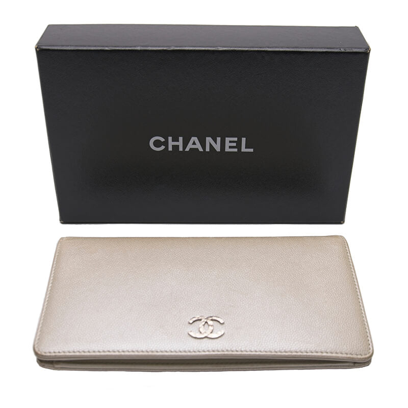 Chanel Long Caviar Leather Wallet