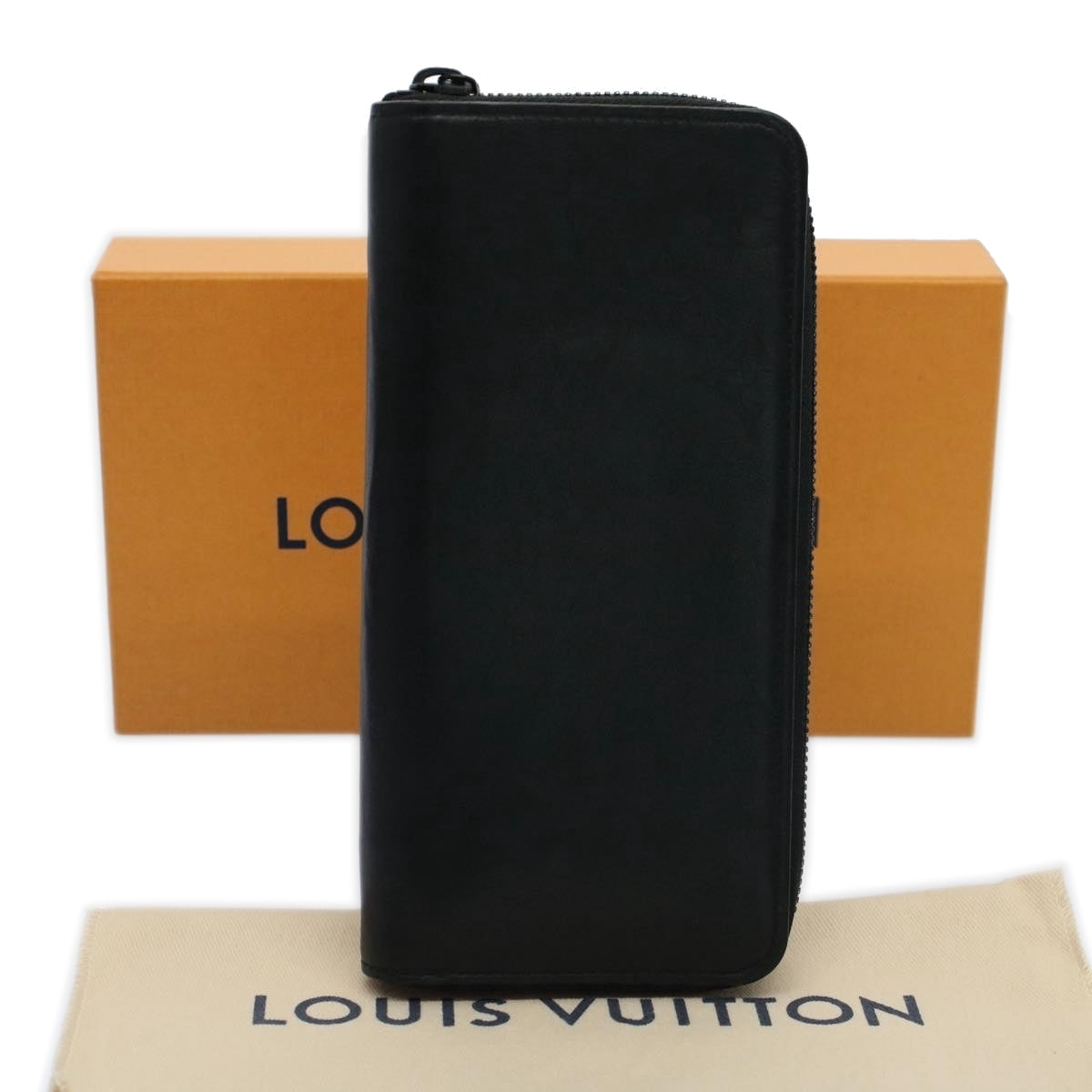 Louis Vuitton Monogram Shadow Zippy Wallet Vertical Black